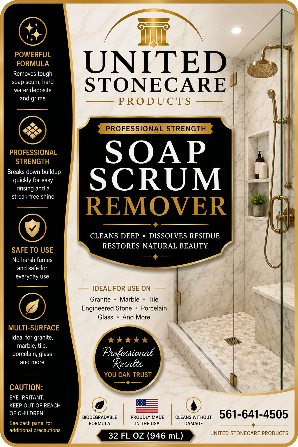United Stonecare Products Soap Scum Remover quart image
